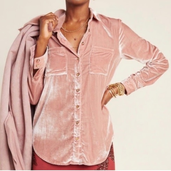 Anthropologie Tops - Velvet Anthropologie Maeve Burton down top
